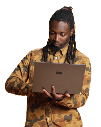 Person with a laptop
